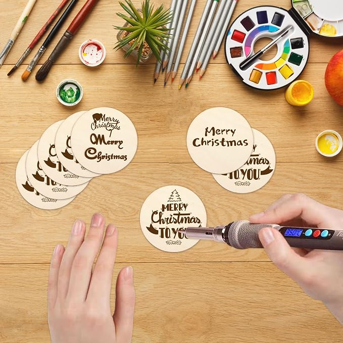 150 Pieces Unfinished Wood Circles - Image 5