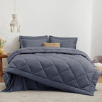 Love's cabin Full Comforter Set Navy Blue, 7 Pieces Full Bed in a Bag, All - Image 2