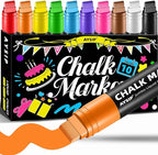 Window Chalk Markers for Blackboard，10 Colors Washable Glass Jumbo Liquid Chalk by AYSIP