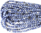 60PCS 6mm Natural Blue White Sodalite Gemstone Round Loose Beads - Image 3