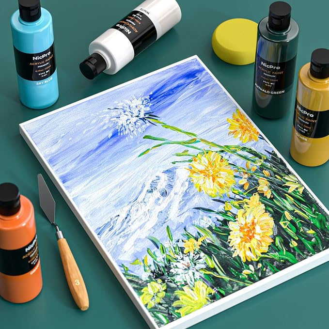 Nicpro 18 Colors Large Bulk Acrylic Paint Set - Image 7