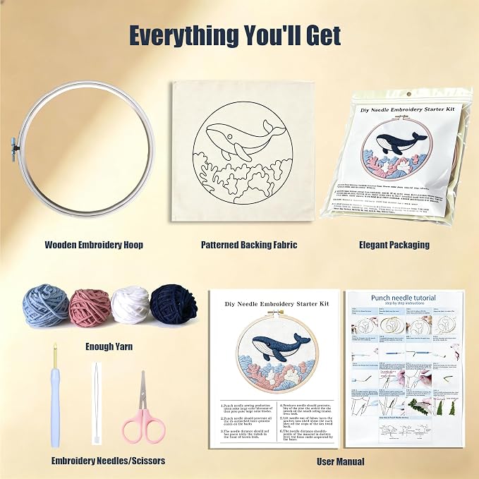 AohaiNova Punch Needle Kits for Adults Beginner, Punch Needle Starter Kit Easy - Image 3
