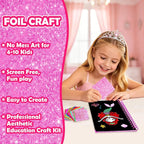 FUNNYB&G Foil Art Craft Kit for Girls 4-10 Years Old: Mess-Free & No-Glue - Image 3