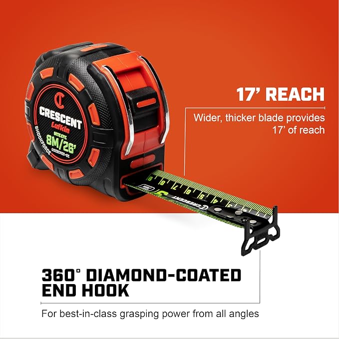 Crescent Lufkin 8 Meter / 25 Ft. SHOCKFORCE NITE EYE Tape Measure | L1325CMEB-02 - Image 5