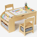 5-in-1 Kids Art Table and Chairs, Toddler Table and Chair Set, Craft Play Desk by JOCOEVOL