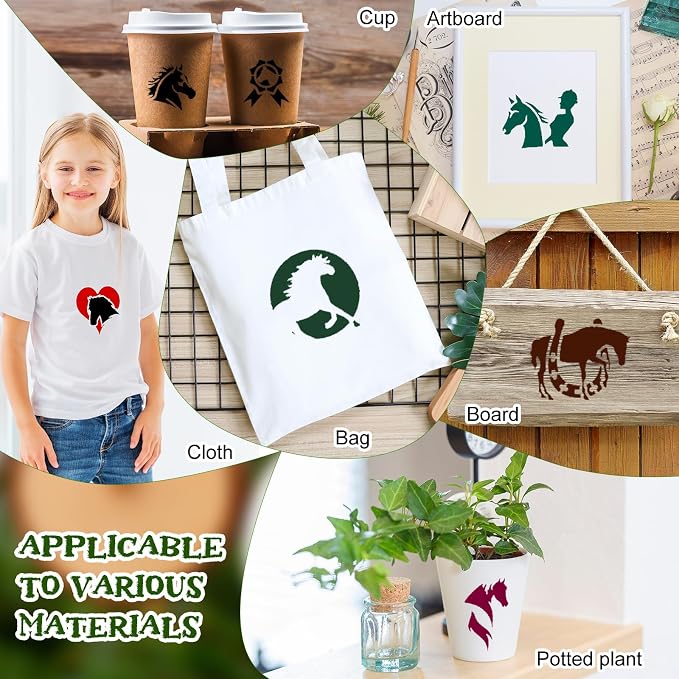 Marspark 66 Pcs Small Stencils for Crafts Reusable 3 Inch Stencils for Painting - Image 7