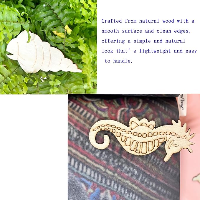 54PCS Unfinished Blank Wooden Cutouts Craft - Image 4