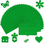 40 Pcs Green Felt Fabric Sheet 8" x 12" Assorted Color Felt Fabric Sheets by Bringsparkletoeverydaylife