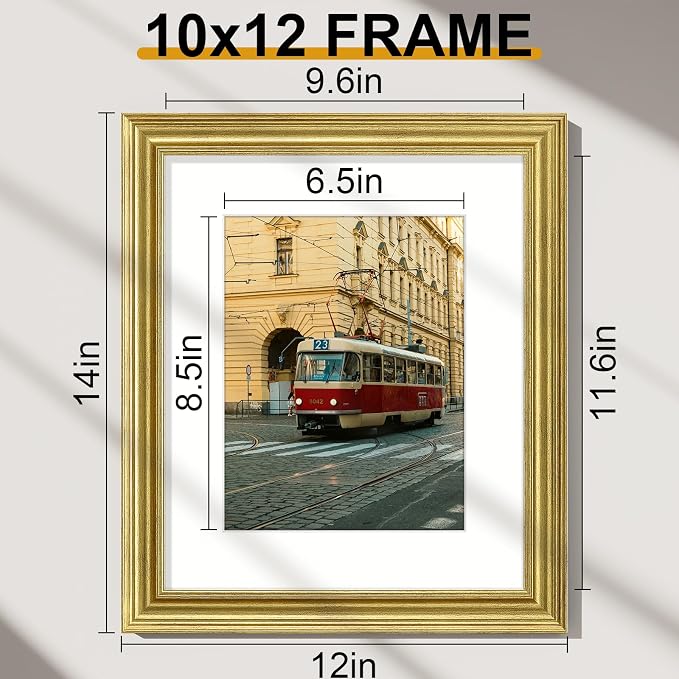 Vittanly 10x12 Picture Frames Set of 2, Ornate Vintage Photo Frame - Image 2