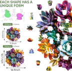 Bodhipnjoy Wooden Puzzles for Adults, Flower Succulent Jigsaw Puzzle- 5mm - Image 2
