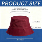 Bucket Hats Bulk Solid Color DIY Blank Hat Bucket Hats - Image 2