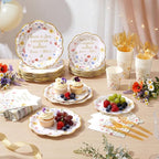 Pickmesh 400 Pcs Floral Bridal Shower Party Supplies Decorations Include Cheers - Image 4