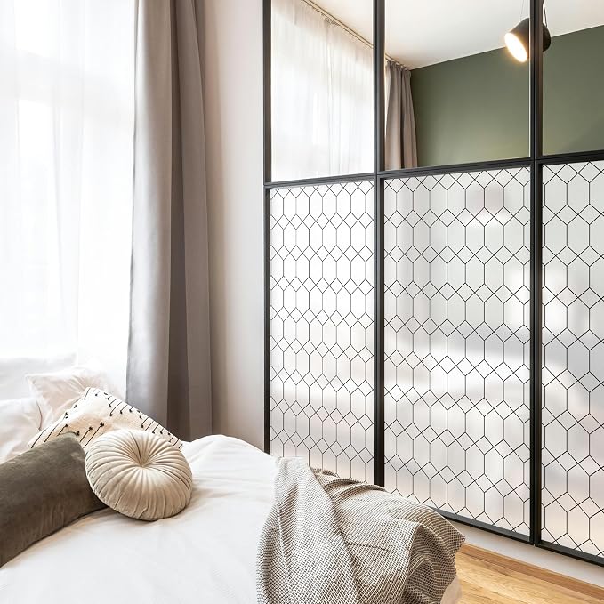 DKTIE Window Privacy Film Stained Glass Frosted Glass Window Clings Moroccan - Image 6