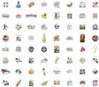 100Pcs Dominican Republic Stickers - Image 3