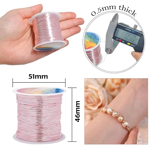 203 Feet Tarnish Resistant Copper Wires 24 Gauge Jewelry Craft Wires Beading - Image 2