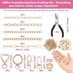 selizo 198Pcs Charms Lip Gloss Keychain Making Kit, DIY Craft Supplies - Image 3