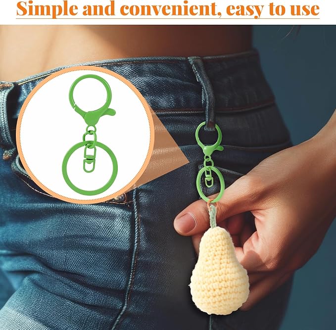 16 Pcs Metal Keychain Clip, Colorful Swivel Snap Hook - Image 5