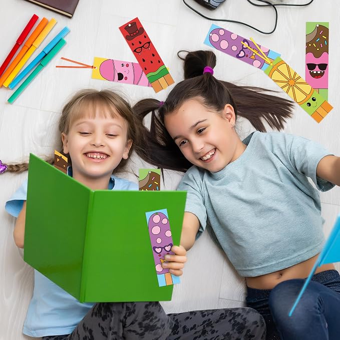 120Pcs Ice Cream Color Your Own Bookmarks - Image 6
