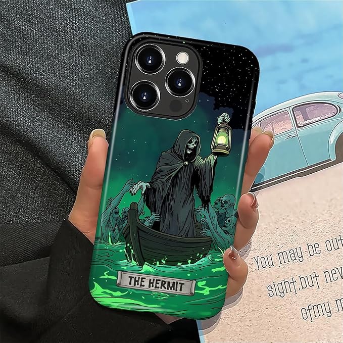 ZHEGAILIAN Case for iPhone 16 Pro Max, The Hermit Night Skull Durable - Image 5