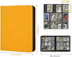 12 Pocket Ringless Side Loading Trading Card Binder, 720 Cards PU Fixed Page - Image 2