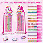 Unicorn Toys for Girls Age 4-6 6-8 8-12, 2-in-1 Friendship Bracelet Making Kit - Image 2