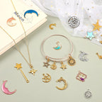 SANNIX 120Pcs Mixed Sun Star Moon Charms Jewelry Making Gold Enamel Charm - Image 4