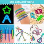 Lanyard String 40 Rolls Gimp String, Plastic Strings Lacing Cord, Boondoggle - Image 5