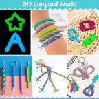 Lanyard String 40 Rolls Gimp String, Plastic Strings Lacing Cord, Boondoggle - Image 5
