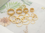 40 Pack Key Ring Keychain Mix 4 Sizes Golden Metal Flat Split Key Chains Rings - Image 5