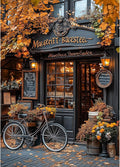 Lxmsja Bike Diamond Art Kits for Adults, Fall Scenery DIY Full Drill Diamond by Lxmsja