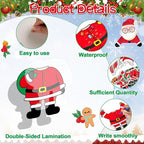60pcs Christmas Theme Cutouts Santa Claus Bulletin Board Decorations Xmas Santa - Image 3
