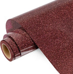 WRAPXPERT Maroon Glitter Heat Transfer Vinyl Roll, Holographic Glitter Wine Red by WRAPXPERT