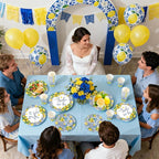 168Pcs Lemon Bridal Shower Party Decor Amalfi Coast Plates Napkins Cups Forks - Image 7