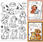 GLOBLELAND Cartton Dogs Clear Stamps by GLOBLELAND