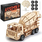 3D Wooden Puzzles Cement Mixer Truck - Image 9