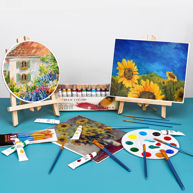 ESRICH Acrylic Paint Canvas Set, 52 Piece Professional Painting Supplies Kit - Image 8