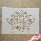 TIAMECH A4 Reusable Sacred Lotus Flower Stencil - Image 3