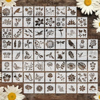 Marspark 72 Pcs Small Stencils for Crafts Reusable 3 Inch Stencils for Painting by Marspark