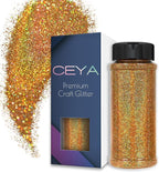 Ceya 3.8oz/ 110g Holographic Ultra Fine Glitter Powder Laser Rose Gold Glitter by CEYA