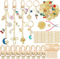 MORWLAT 281 PCS Gold DIY Keychain Making Kit Cute Bag Charm Kit 60 Charms 8 by MORWLAT