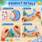 36Pcs EVA Foam Visor Summer Crafts Sun Hat Crafts Kits DIY Beach Sun Visor Hat - Image 3