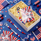 Suncalla 996 Pcs 24 Set 4th of July Crafts Patriotic Keychain Making Kit DIY - Image 4