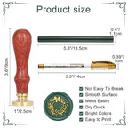 Yoption Wax Seal Kit, Christmas Wreath Wax Seal Stamp, Wedding Invitations - Image 3