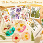 124 Pcs Dried Pressed Flowers for Resin Crafts, Real Pressed Wildflowers - Image 7
