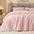 BEDELITE Fleece Twin Comforter Set -Super Soft & Warm Fluffy Pink Bedding by BEDELITE