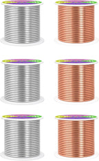 Mandala Crafts 8 GA Copper Silver Tone Combo Anodized Aluminum Craft Wire | 120 - Image 2