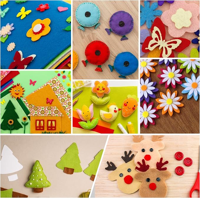 HaoFeiJH 12 Rolls 8"x20" 1.6mm Thick Soft Felt Fabric Sheets – 12 Assorted - Image 5