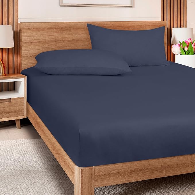 ROYALE LINENS 300 Thread Count 100% Long Staple Combed Cotton Fitted Sheet Full - Image 6