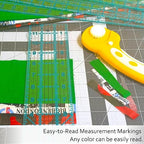 Sewing Ruler, 5 Piece Quilting Rulers, 3 x17 Inch, 1.5 x17 Inch, 3 x12 Inch - Image 5