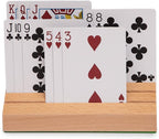 Black long Di fang Standard Size Solid Beech Playing Card Holder-2 Piece - Image 2